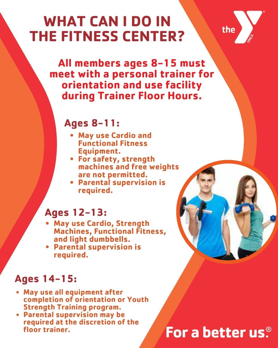 OCYMCA's tweet photo. The Y opens opportunities for all ages to improve their
well-being. Check out 👀 what our youth and teen members have access to in our Fitness Center. #youthfitness #forabetterus https://t.co/4OAUcaDEQj