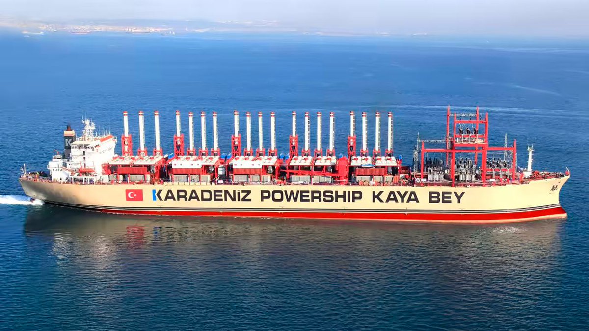 🤯Omg, I didn't know such things even exist! And this is brilliant. Russia won't dare to bomb Turkish ships. 'Turkish company Karpowership is planning to send 3 electric power ships to 🇺🇦 and to station them near Odesa. These ships can provide electricity to 1 million people.'