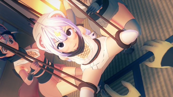 潜入中にカマイタチ三姉妹にかかったイタチくノ一コンビ (2/3) 