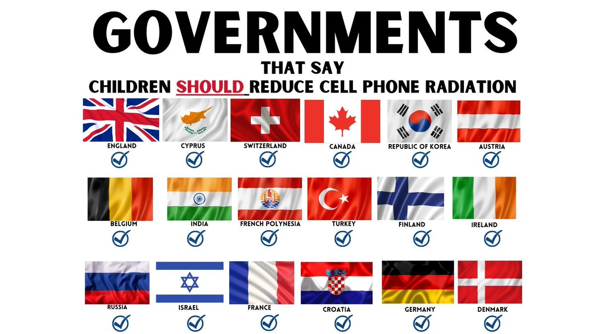 The health agencies of numerous governments recommend reducing children's #cellphone radiation exposure. Why not the USA? Protecting children should be our priority! #5G #cancerprevention