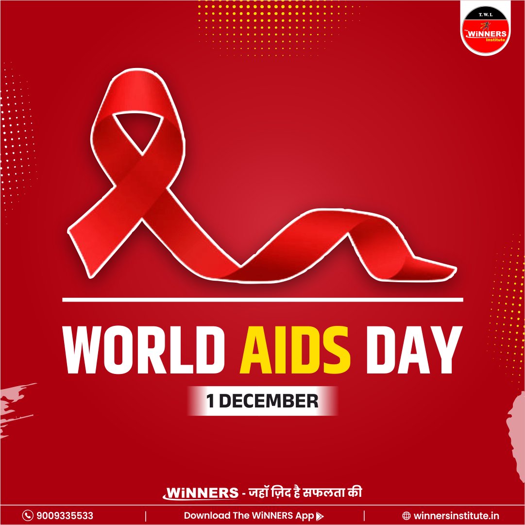 The_WiNNERS_Ins's tweet photo. #World_Aids_Day
विश्व एड्स दिवस

विश्व एड्स दिवस, 1988 के बाद से 1 दिसंबर को हर साल मनाया जाता है।
.
.
#thewinnersinstitute #mathsbyadityasir #thewinnersapp #01dec #worldaidsday #hiv #aids #hivawareness #aidsawareness #hivaids #aidsday #awareness #hivstigma #st #hivprevention https://t.co/vYDZg8g8x4