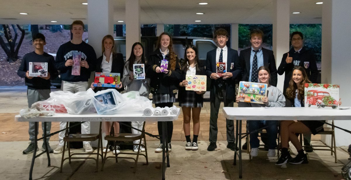 Students are waiting in the arcade to collect your toys for the toy drive <a href="/maristschool/">Marist School</a> <a href="/maristfam/">Marist Fam</a>