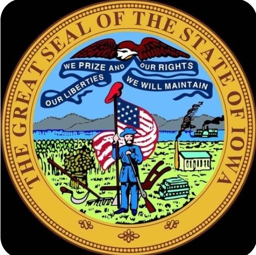 Iowa_1776's tweet photo. I love the Iowa State flag and how true my Governor @KimReynoldsIA keeps her promise to uphold our Great Seal! #1A - #2AState #Iowa #MyState π #ConstitutionalCarryState @Sicilianmafia13 https://t.co/fdRWOhQp8R