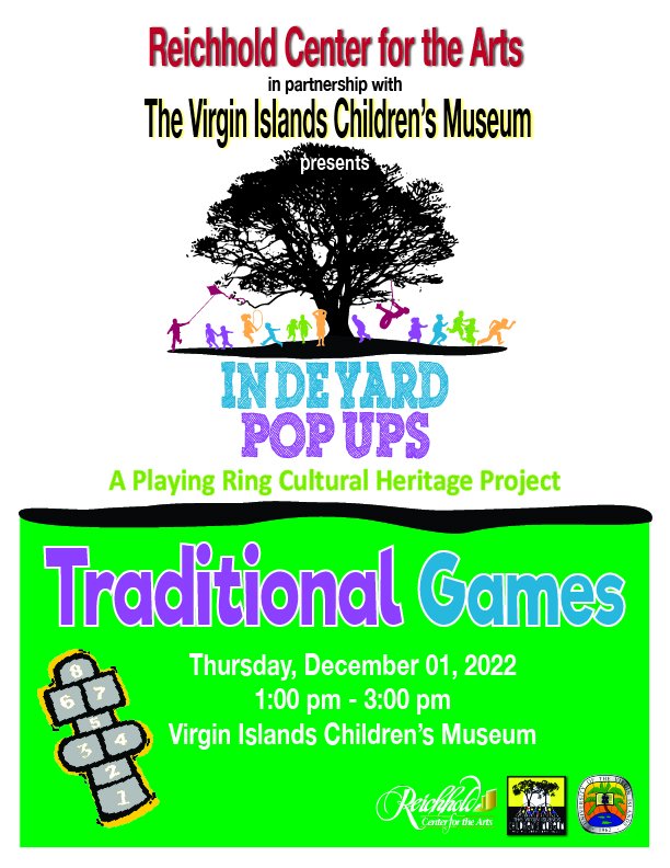 You are invited to a special "In De Yard" pop-up event at the VICM this Thursday when we'll be exploring VI Traditional Games! Regular admission applies; no additional charges.
facebook.com/vichildrensmus…