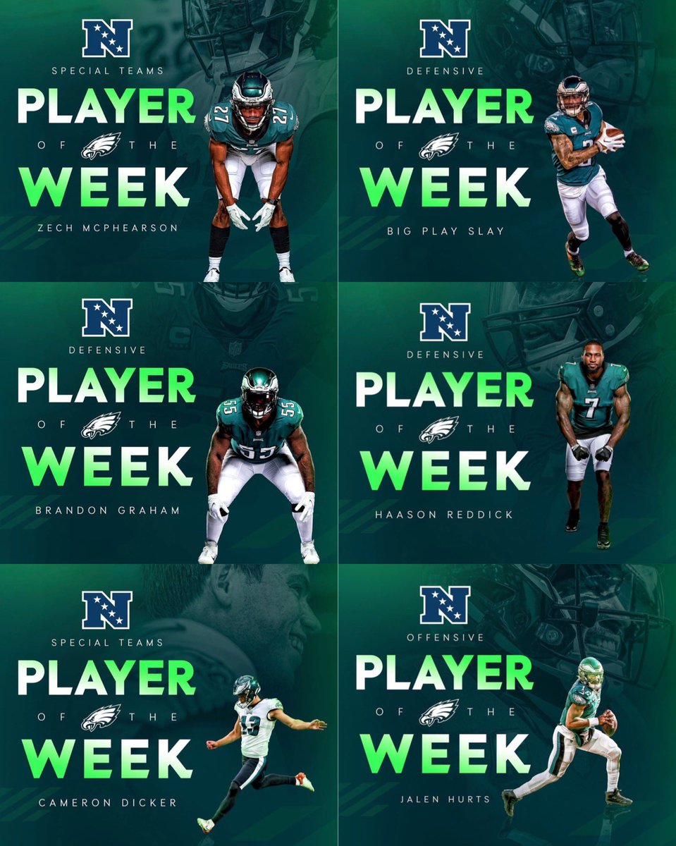 KBeckEagles's tweet photo. Jalen Hurts is the NFC Offensive Player of the Week.

He’s the 6th Eagle to be awarded player of the week this season. https://t.co/S4fioXIqQl