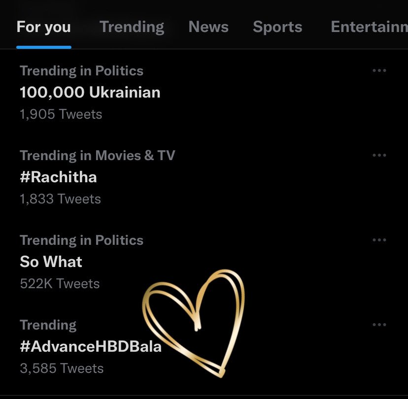 #AdvanceHBDBala is trending♥️

#BalajiMurugadoss | #BalajiMurugadoss𓃵 | #WeLoveBala | #BalaBirthdayCDP