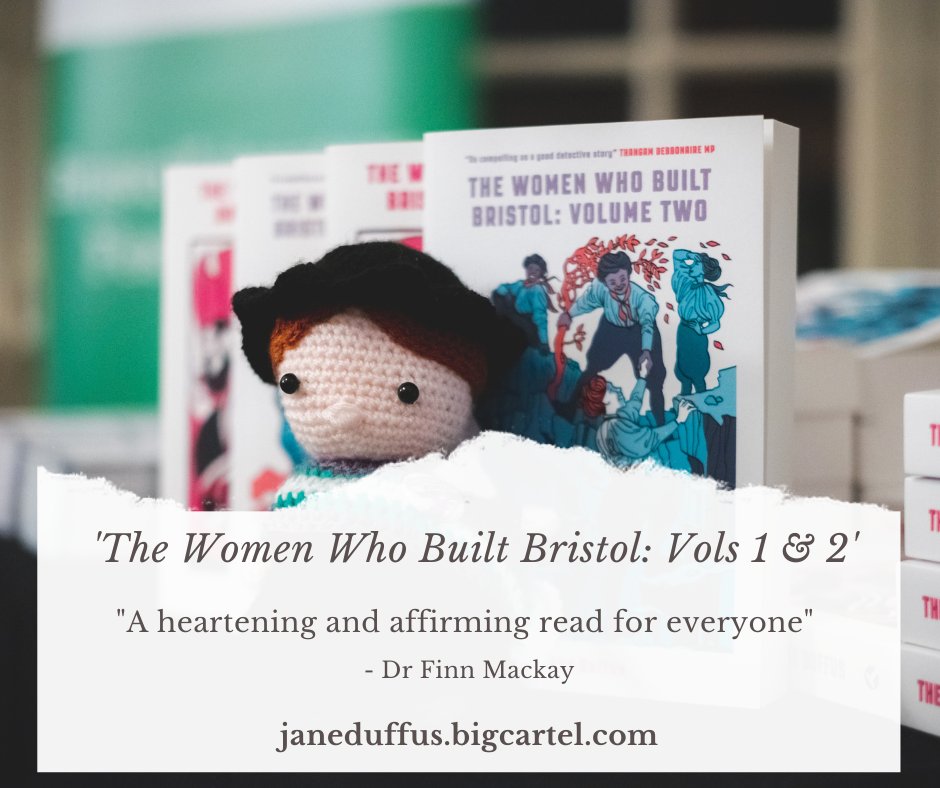 You know how I've written some very well-received books about 'The Women Who Built Bristol' and lots of you bought the first one? There's also a second volume which is completely different and has another 250 forgotten but true stories. janeduffus.bigcartel.com