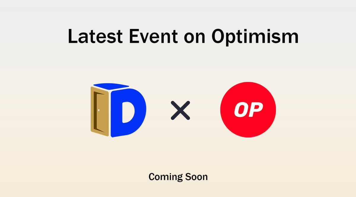 Happy Wednesday
Soon we will be launching a new event on Optimism.