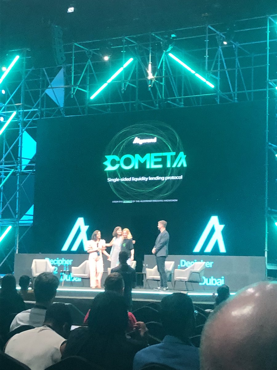 💚Guess who just won the Runner up prize at the <a href="/DecipherEvent/">Decipher 2022</a> pitch competition 💚

Thank you <a href="/StaciW_DC/">staci.algo</a> , thank you <a href="/Algorand/">Algorand Technologies</a> and most of all thank you #Algofam 

LET’S KEEP BUILDING 🔥