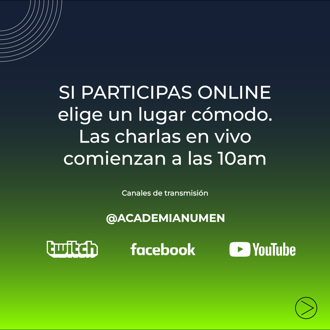 Inscribite ahora y reservá tu lugar en:
argentina.academianumen.com/academiafest/
¡TE ESPERAMOS!