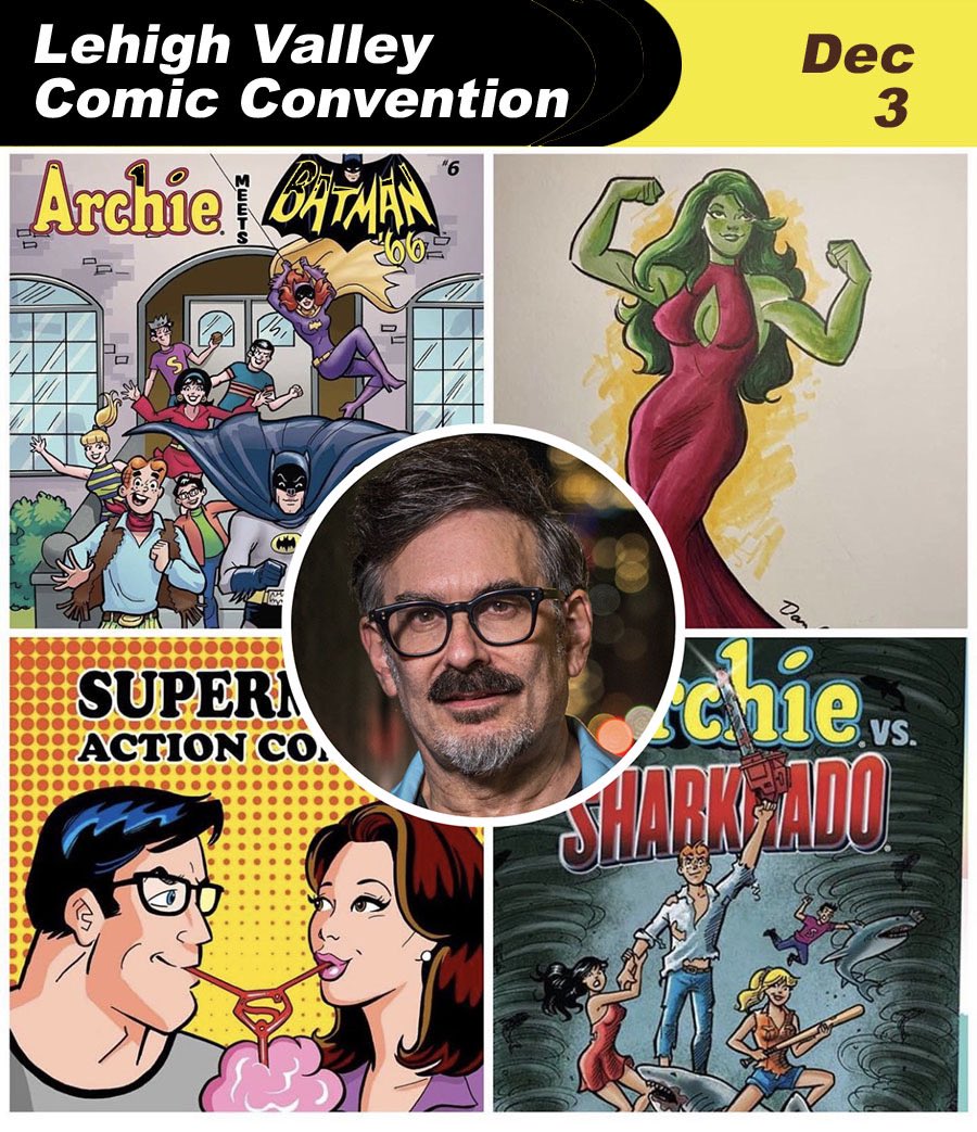 I’ll be at the LEHIGH VALLEY COMIC CONVENTION on Dec. 3 in Shnecksville, PA! Hope to see you there ! @ArchieComics @LVCC01