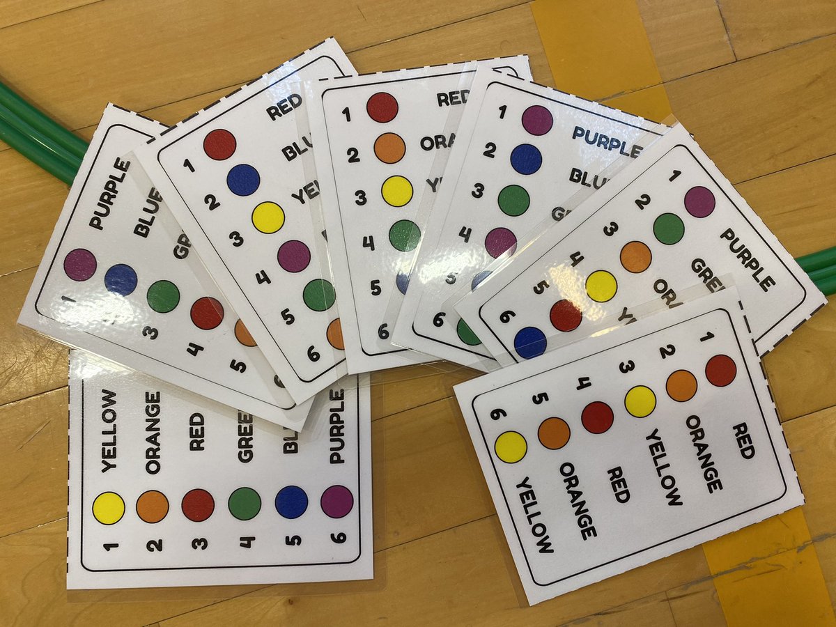 pe4everykid's tweet photo. Dribble Color Maps - includes 7 different maps (4 to a page). I print 4 sets on card stock and laminate with thick 5mm laminating sheets. 28 cards in each hoop. https://t.co/2ytEjPOuV3 #PhysEd https://t.co/1fwG3Lchay