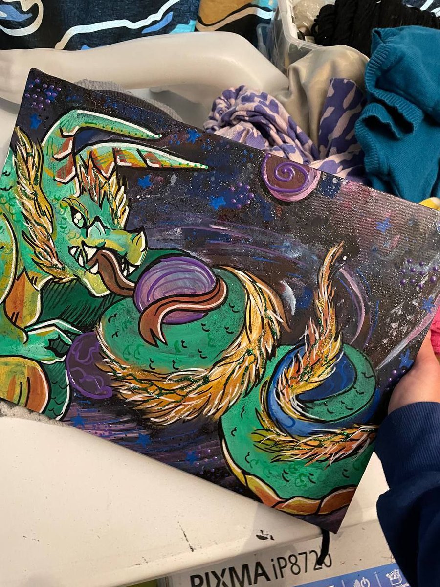 NumbersGuy2469's tweet photo. With all the excitement last night I forgot to share this 😬 

🎨 Art Giveaway 🎨 

Win this physical painting from #DiamondHandDragon by posting a twitter post that includes @PiProtocol #piprotocol and @DiamondHDragon #diamondhanddragon

📢 Winner announced in 24hours !! https://t.co/Lc9yBBwH4M