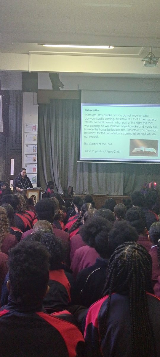 MsDLawrence's tweet photo. Absolutely beautiful advent assembly delivered to @StAnnes_N13 Key stage 3 this morning "The flame reminds us that Jesus is the light in the darkness" https://t.co/NefM3rJDqB