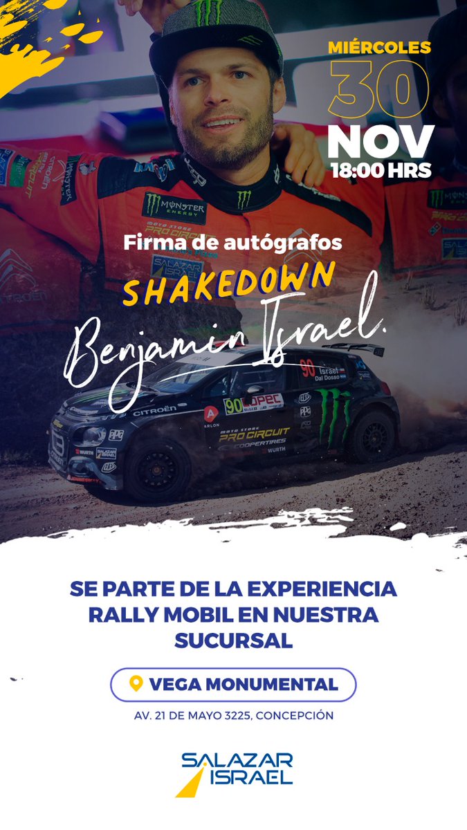 Richard_Fica's tweet photo. Atentos hoy !!!!
Estaremos activando la firma de autógrafos del equipo Shakedown en Salazar e Israel.
Bonustrack
#sabemoscomohacerlo https://t.co/W0szLe7P7p