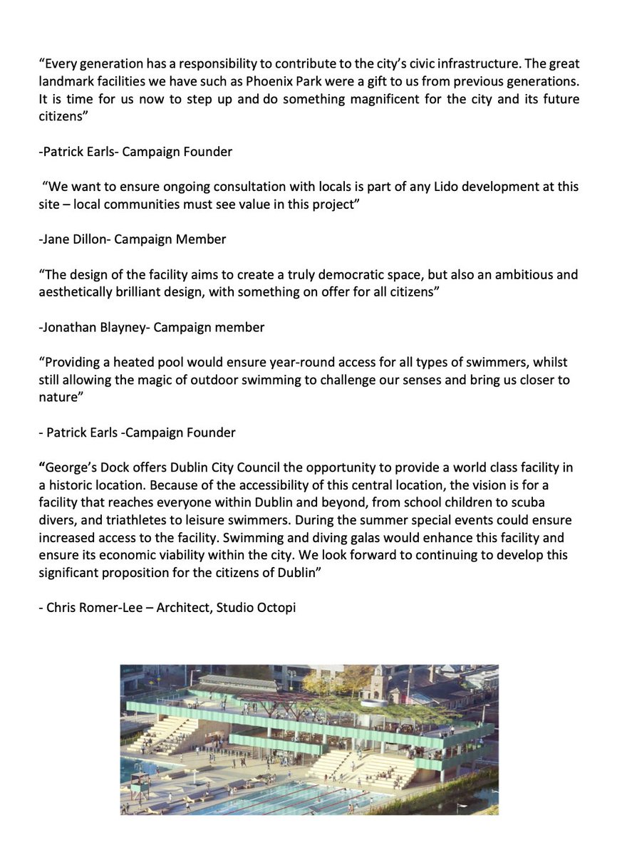 Dublin City Lido, George’s Dock tweet media