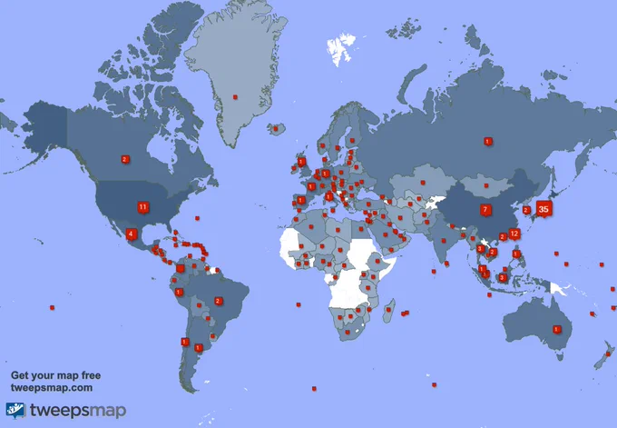 Special thank you to my 527 new followers from Taiwan, Thailand, Canada, and more last week.  