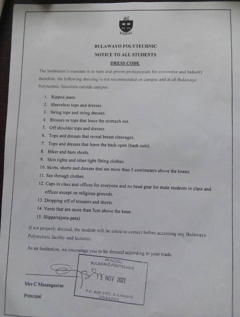 the-herald-zimbabwe-on-twitter-bulawayo-polytechnic-introduces-dress
