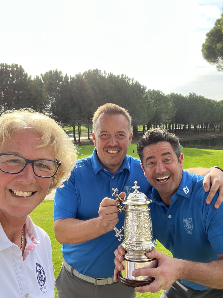 SBennettGolf's tweet photo. Huge congratulations to @darranclark @CaerphillyGolf for their outstanding victory @sjpwealth @ThePGA National Pro-am Final @antalyagolfclub The tough 18th made to look easy, birdie for victory. A fabulous Tournament for our Association, Why wouldn’t you enter for 2023? https://t.co/EwyTsuQYqa