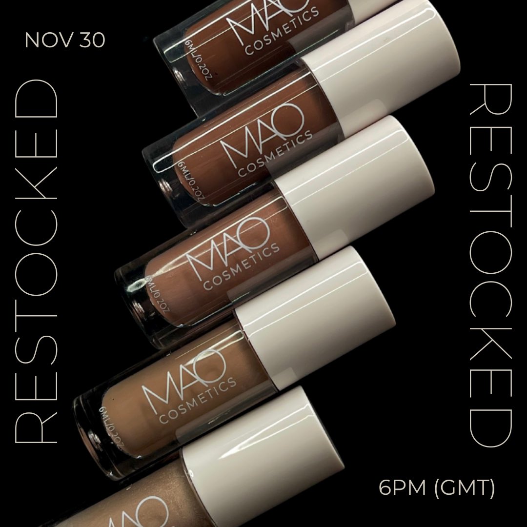 maocosmeticsltd's tweet photo. RESTOCK TONIGHT AT 6PM (GMT)🫶🏾

You don’t want to miss this one.
https://t.co/Cg3mndie3Z https://t.co/MRmttJRept