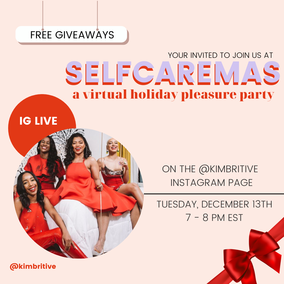 KIMBRITIVELLC's tweet photo. It's timeeeeeeeeeeee! *@mariahcarey voice* 

We're inviting you to our 2nd annual virtual holiday pleasure party giveaway on our IG live on Tuesday, December 13 at 7PM EST! 🥳

Because we care about you and want you to give yourself the gift of self-care this season, we will be https://t.co/fJ8KhscXQs