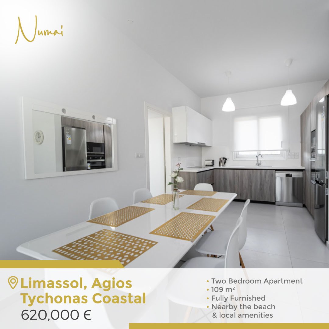 Located in one of the most beautiful cities in Cyprus, this utterly 109 m² stunning apartment features a 2-bedroom layout, with high quality furnishings &amp; a modern decor. 300m away from the sea &amp; only 15 minutes away from Limassol city center.

REF#: NM-CYA-11-3

#NumaiRealEstate