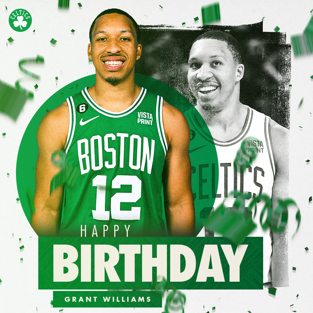 celtics's tweet photo. Happy birthday @Grant2Will 🎂☘️🎉 https://t.co/Bu05Q4QFKY
