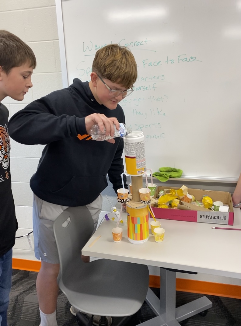 LC_Tigers's tweet photo. Mrs. Halleck's 7th Grade Social Studies class is learning about Ancient Rome. The students learned about the engineering success of the Ancient Romans and then collaborated in groups to create their own aqueducts. #positivelylc #lcstem @LCMSTigers https://t.co/c1cdhDjB5W