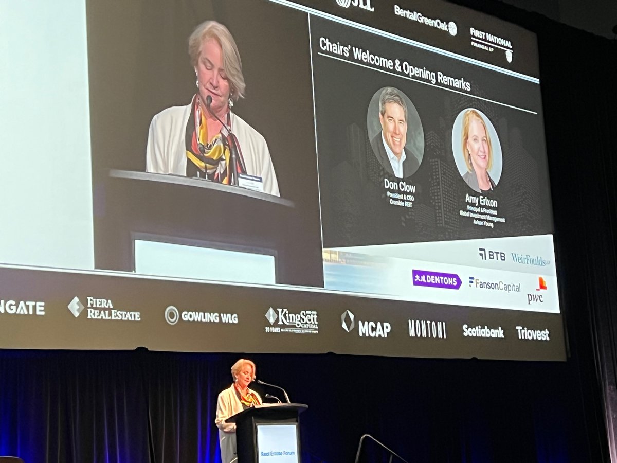 AY_Canada's tweet photo. Toronto Real Estate Forum has officially begun! Our Amy Erixon is one of this year's co-chairs and helped kick off the events with opening remarks.
@re_forums #TREF22 https://t.co/faxVhZnEJ5
