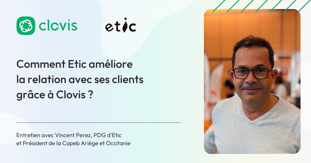 Clovis_app's tweet photo. 👉 Pour découvrir comment Etic améliore la relation avec ses clients grâce à Clovis, lissez cet entretien. Ça va vous inspirer ! 🙂 
https://t.co/W6Jx91aCgq 

#BTP #digital #relationclient #construction @capeb_fr https://t.co/FgRxcAM6Lj