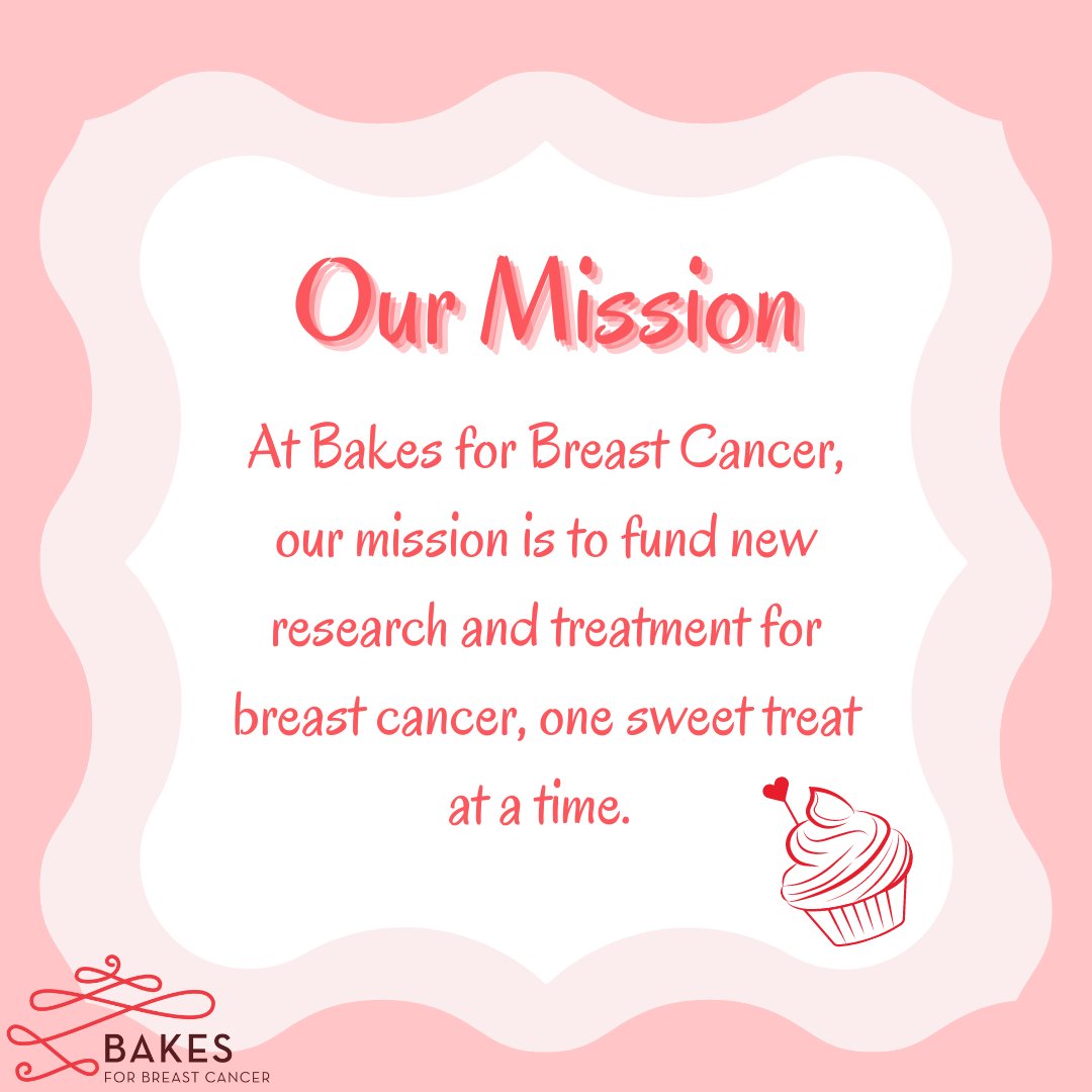 Join us in the fight against breast cancer! Visit our website to learn more about our mission: bakesforbreastcancer.org/mission/

#breastcancer #nonprofit #fundraising #research
