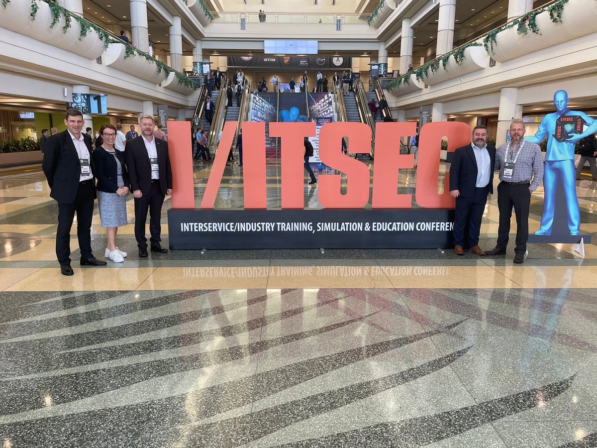 InzpireLimited's tweet photo. .@iitsec day three is about to get underway! We have a number of #military #training experts at the event. #Collectivetraining specialists Fish and Tats are @PLEXSYS on stand number 1573, and maritime expert Nick is with @QinetiQ over at stand 1370. #IITSEC #IITSEC22 https://t.co/Xh1yAgcp7i