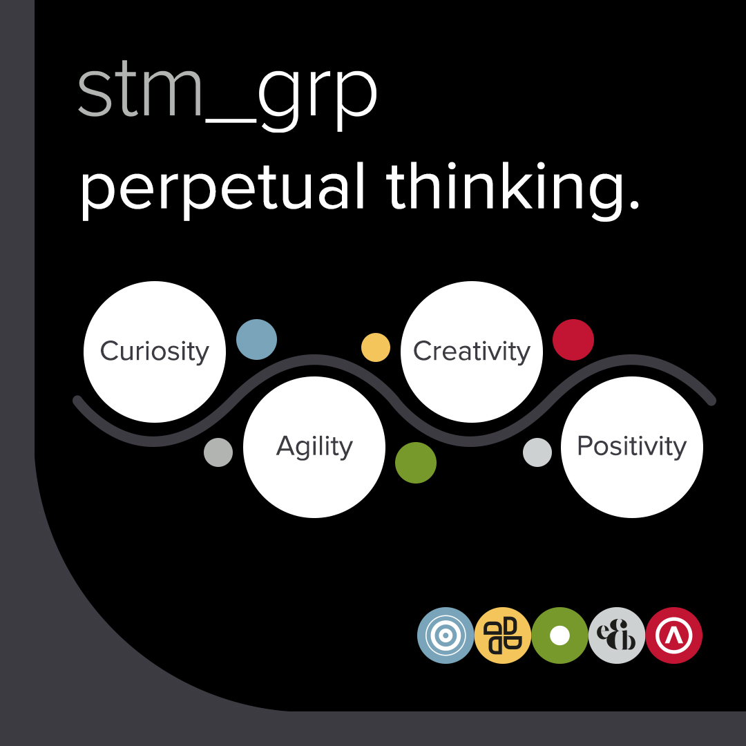 stm_grp's tweet photo. Feeling curious? You’re in the right place. @stm_grp is the new home of perpetual thinking, so stick around to think big, meet our creative minds and go beyond the obvious. https://t.co/qEijc0y2fl