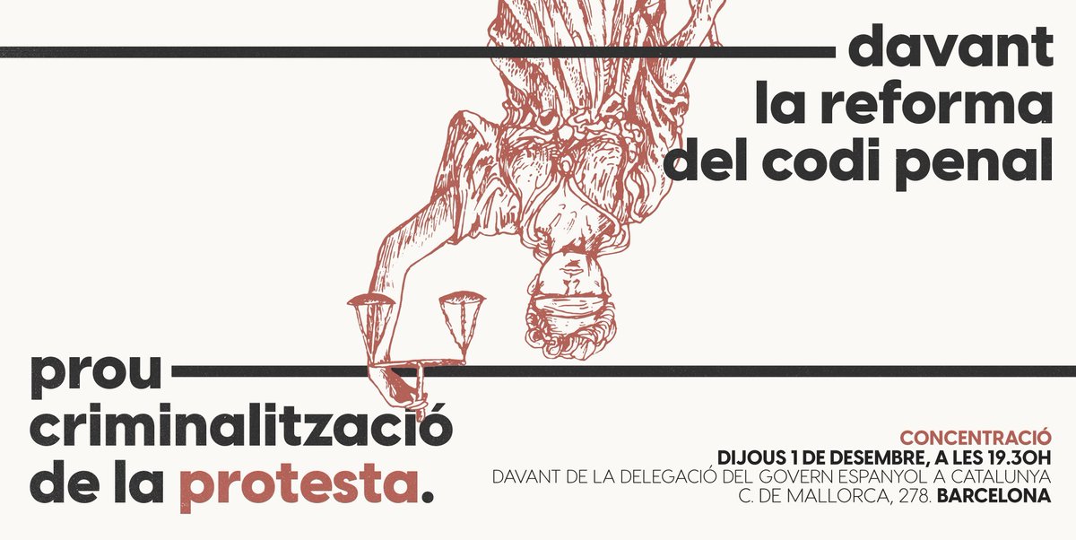 Davant la reforma del codi penal, a les feministes ens hi trobaran de cara. Sense les lluites que hi ha hagut, no volem ni pensar com seria el present, ja prou sagnant per la majoria de la gent. Per això protegim el dret a la protesta. Per lluitar fins que valgui la pena viure.