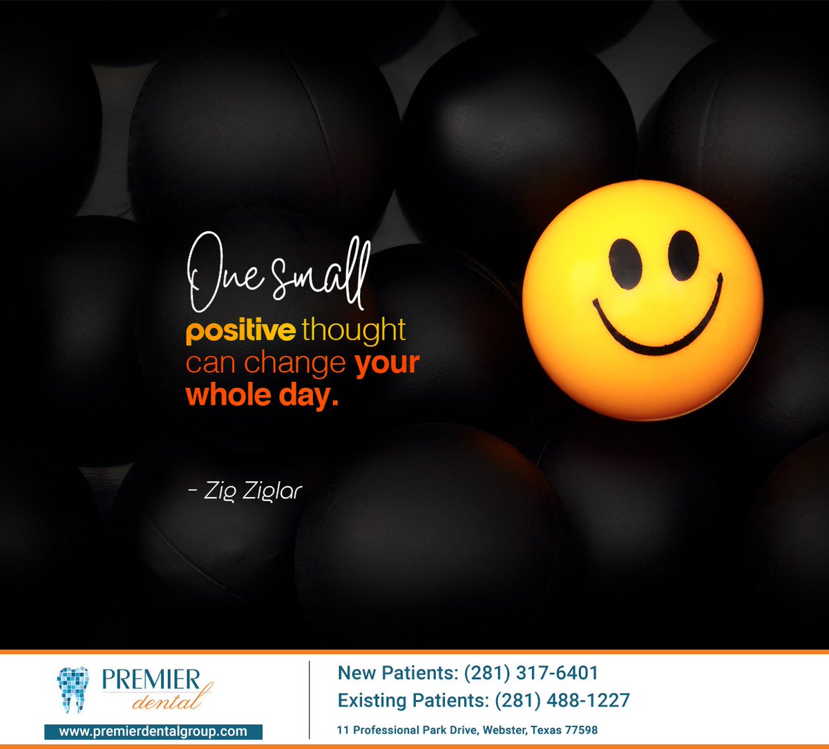 PremierDentalCL's tweet photo. #StayPositive #PositiveMind #lifequotes #premierdental #mauriciorodriguezdds #webster #TX https://t.co/Cxk5C7r3yu