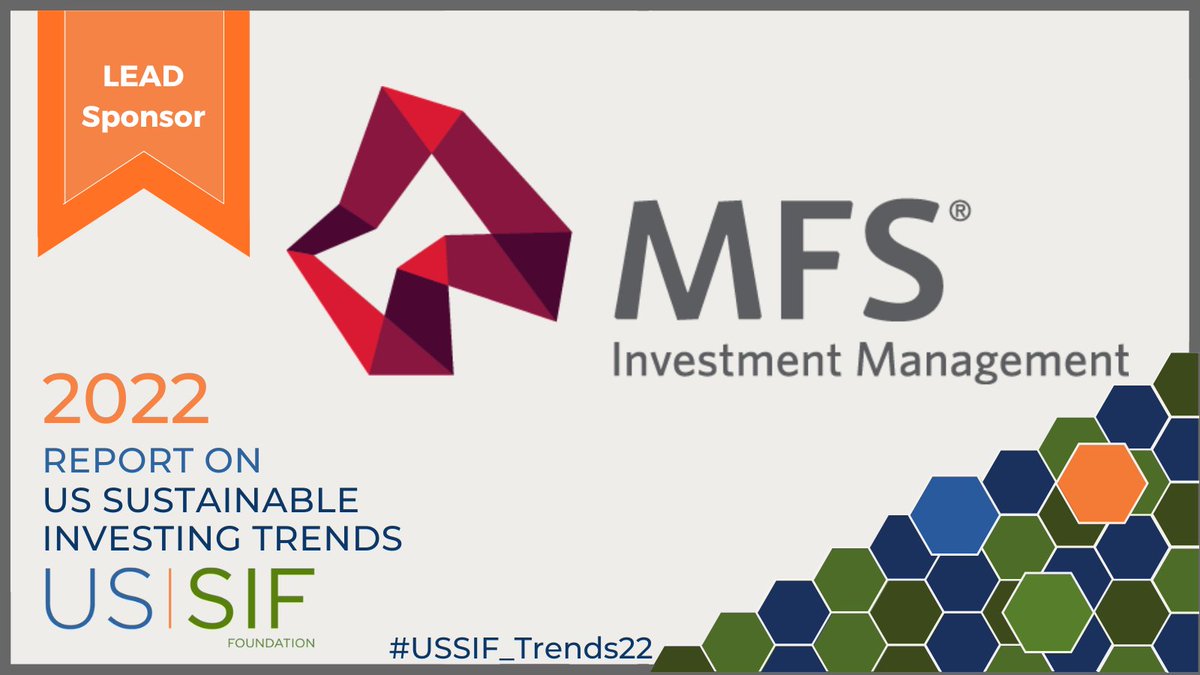 US_SIF's tweet photo. Thank you MFS for your support of the US SIF Foundation’s Report on US Sustainable Investing Trends 2022.

Save the date for the report release – Dec 13, 2022. #ESG #sustainableinvesting @followMFS https://t.co/n17sXoIfl6