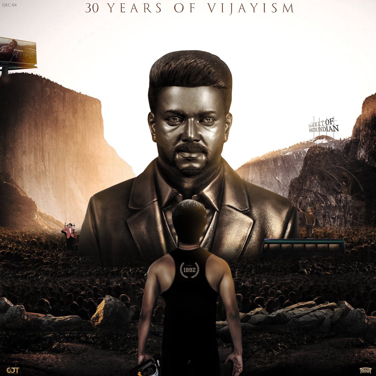 Krs_Rajasekar_'s tweet photo. Here is spl CDP for 3 Decades of #Thalapathyism ❤🔥 #Team_CDT
பல பேரின் மொகமா
நின்னு ஆடுற புலி தானே 🔥
Design By : @EditmasterThe
#30YearsofVijayism #Varisu #VarisuPongal #VarisuHoardings #Thalapathy @actorvijay #ThalapathyVijay #Thalapathy67 https://t.co/cS0klhf7Zz