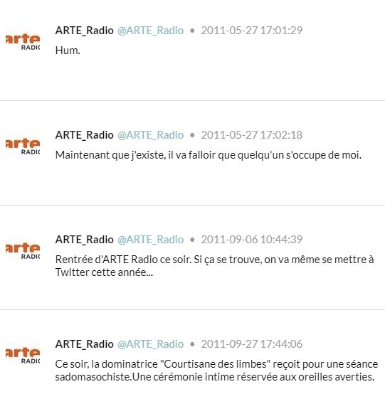 inadlweb's tweet photo. 🎂🎇Bon anniversaire #ArteRadio ! Dans notre #archiveweb @ARTE_Radio c'est 18000 versions archivées du site, 5900 tweets et bien sûr les podcasts ! 🎁 en images 😉 #20ansArteradio @ARTE_Radio @Inatheque1 @Ina_audiovisuel https://t.co/DsfiLe9z0r
