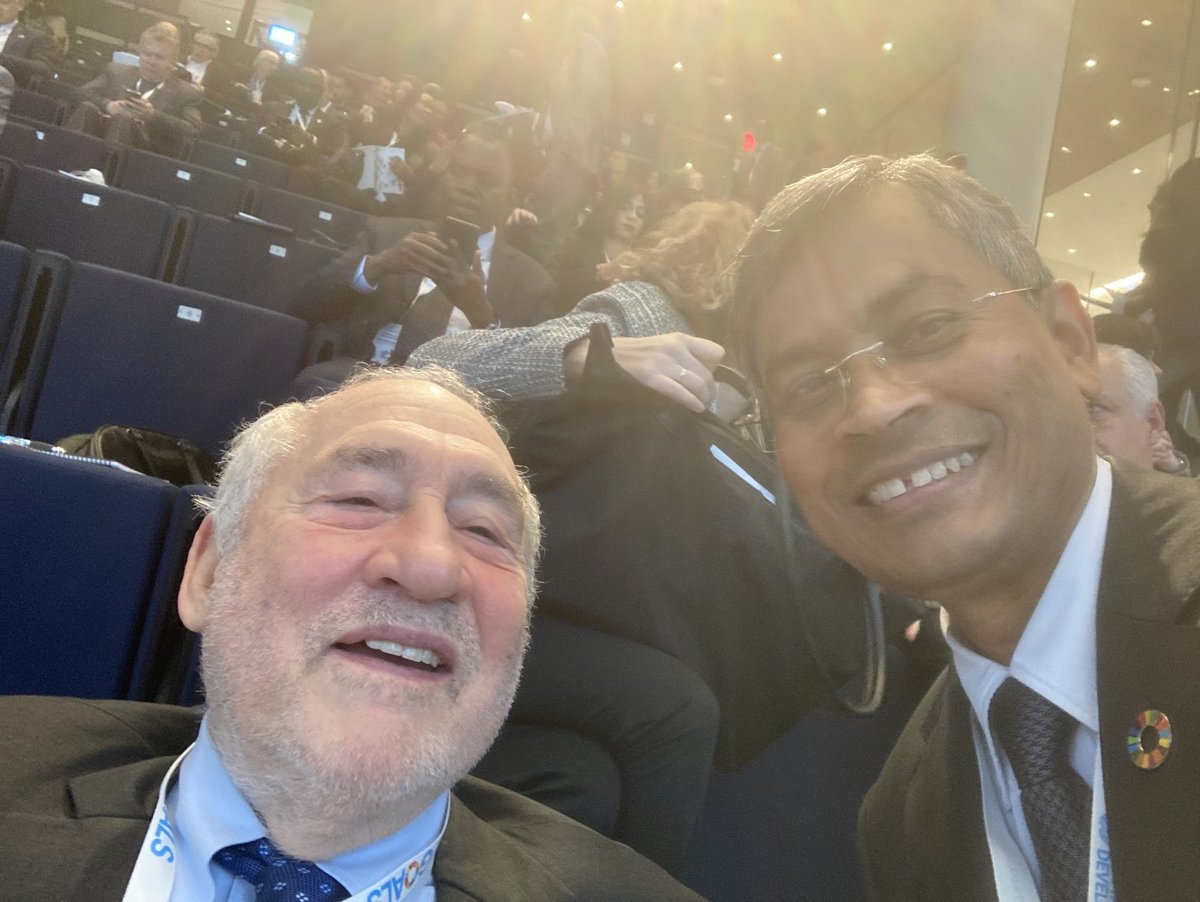 Met Prof Joseph Stiglitz, renowned Nobel Laureate before the opening of the Dialogue on Tax and SDGs at Columbia University. ⁦<a href="/UNDPNigeria/">UNDP Nigeria</a>⁩ #sdg #inff ⁦@INFFplatform⁩. I had the pleasure to be his protocol officer when he visited Sri Lanka in 2000