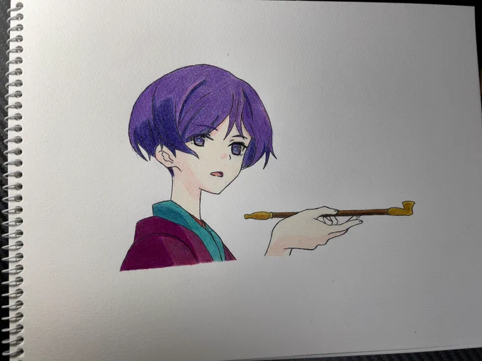 うちの師匠はしっぽがないの文狐師匠描きました面白いのでおすすめ!#うちの師匠はしっぽがない #文狐 #模写 
