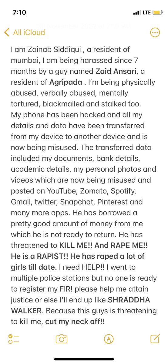 zaenn07's tweet photo. @Zaidarmanii WILL KILL ME AFTER RAPING ME!! MUMBAI POLICE please recognise my case!#DelhiCrime #CyberSec @Dev_Fadnavis @DGPMaharashtra @narendramodi @smritiirani @unwomenindia @BeingSalmanKhan @IndiaMeToo @MeTooMVMT #shradhaWalker #ShraddhaWalkar #Justice https://t.co/m5d9JgVvCB