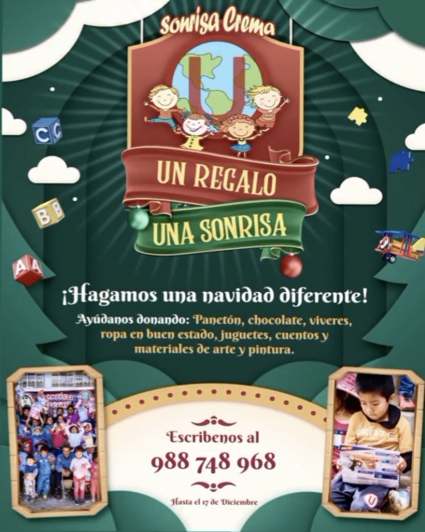 alientosf's tweet photo. Hola familia crema!
Desde Aliento Sin Fronteras nos unimos a @SonrisaCrema para llevar una linda experiencia navideña a los cremitas que más lo necesitan.
Esperamos contar con sus donaciones y así poder brindarles a estos niños un lindo momento.

Toda colaboración al DM 📩 https://t.co/sNKNODeI8J