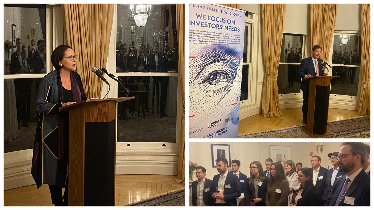 MackelNicolas's tweet photo. Thank you Minister Yuriko Backes for joining our Luxembourg for Finance reception in New York yesterday and helping finance go global. 

Thanks also to our sponsors Arendt &amp; Medernach, ElvingerHoss and EY.

Paul Steinmetz Ministry of Finance https://t.co/v6I6KtBBJU