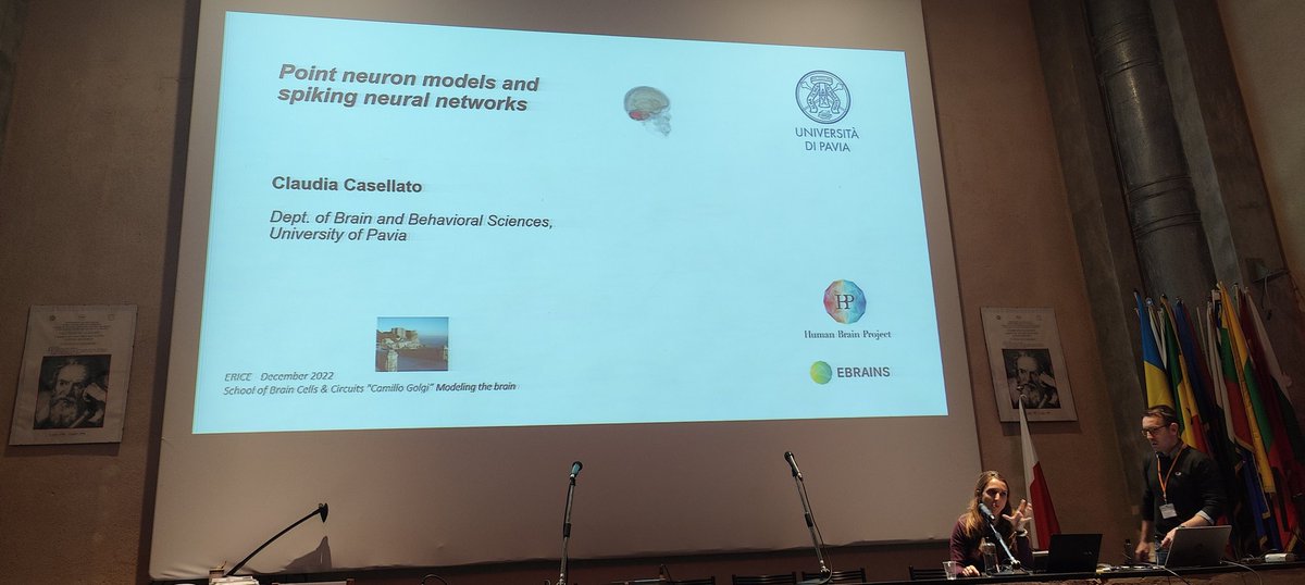 Prof. Claudia Casellato <a href="/unipv/">Università di Pavia</a> introduced her talk on point neurons and SNNs. <a href="/GolgiBrain/">Golgi Brain School</a>