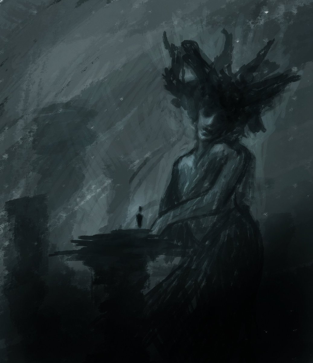 Working on a VR project and doin some spoopy concepts #vr #conceptart #leveldesign