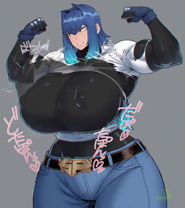 もっと筋肉隆起させてシャツ破いてって頼んだらしてくれたゾーイちゃん 