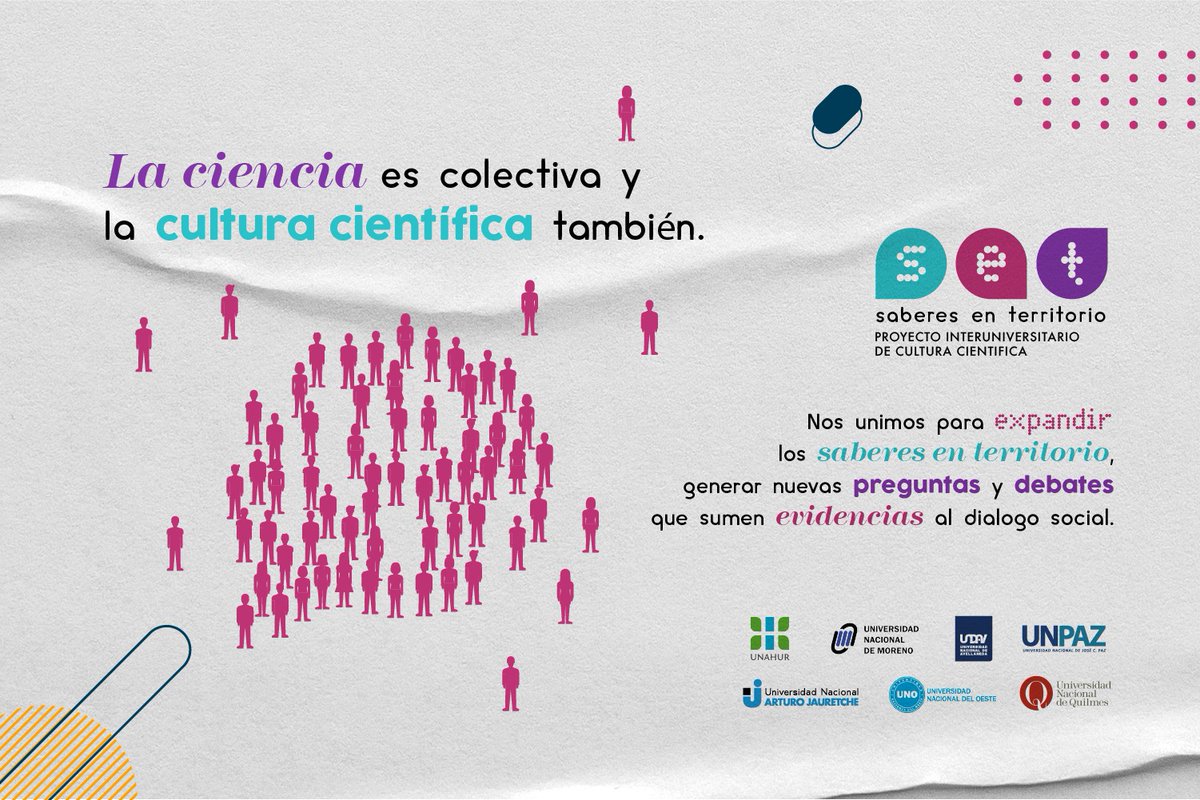 SabEnTerritorio's tweet photo. No solo creemos, amamos lo colectivo ❤✊🙏 @UNQoficial @UNPAZ_Oficial @UNdelOeste @UNDAVOFICIAL @unimoreno @UNAJ_oficial @unahurlingham @ciencia_ar @ETCienciaAr https://t.co/phZbbgdYuG