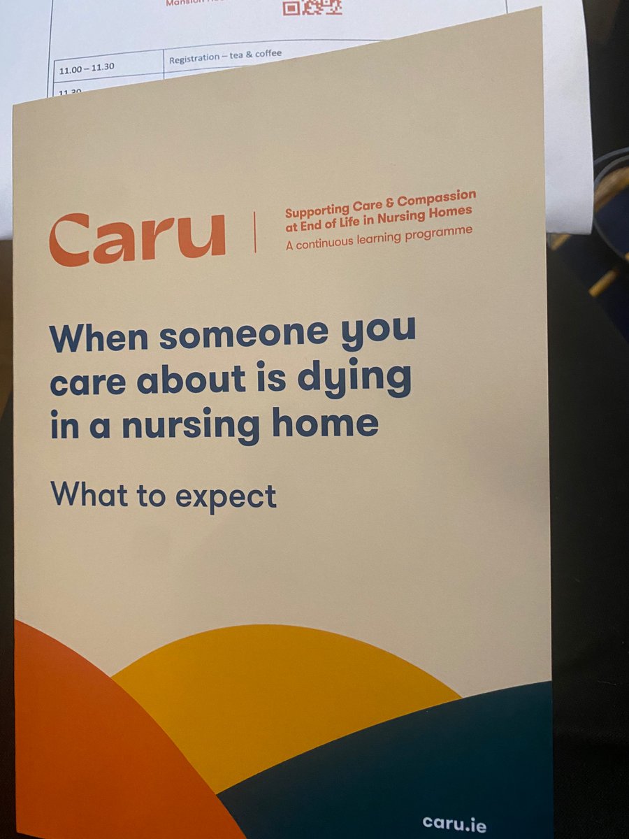 An important day for <a href="/IrishHospice/">Irish Hospice Foundation</a> as the Caru project is launched. A new support for nursing homes and their staff in the delivery of palliative, end of life, and bereavement care. A person centred approach is essential “no decision about me, without me” 
#caru2022