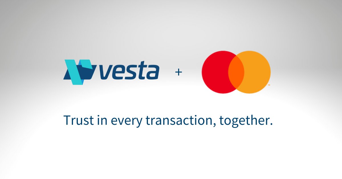 Vesta is excited to announce our partnership with Mastercard to offer their merchants state-of-the-art fraud protection while enhancing the consumer's digital experience and strengthening their trust in ecommerce. bit.ly/3uez6Jn #Mastercard #Trustineverytransaction