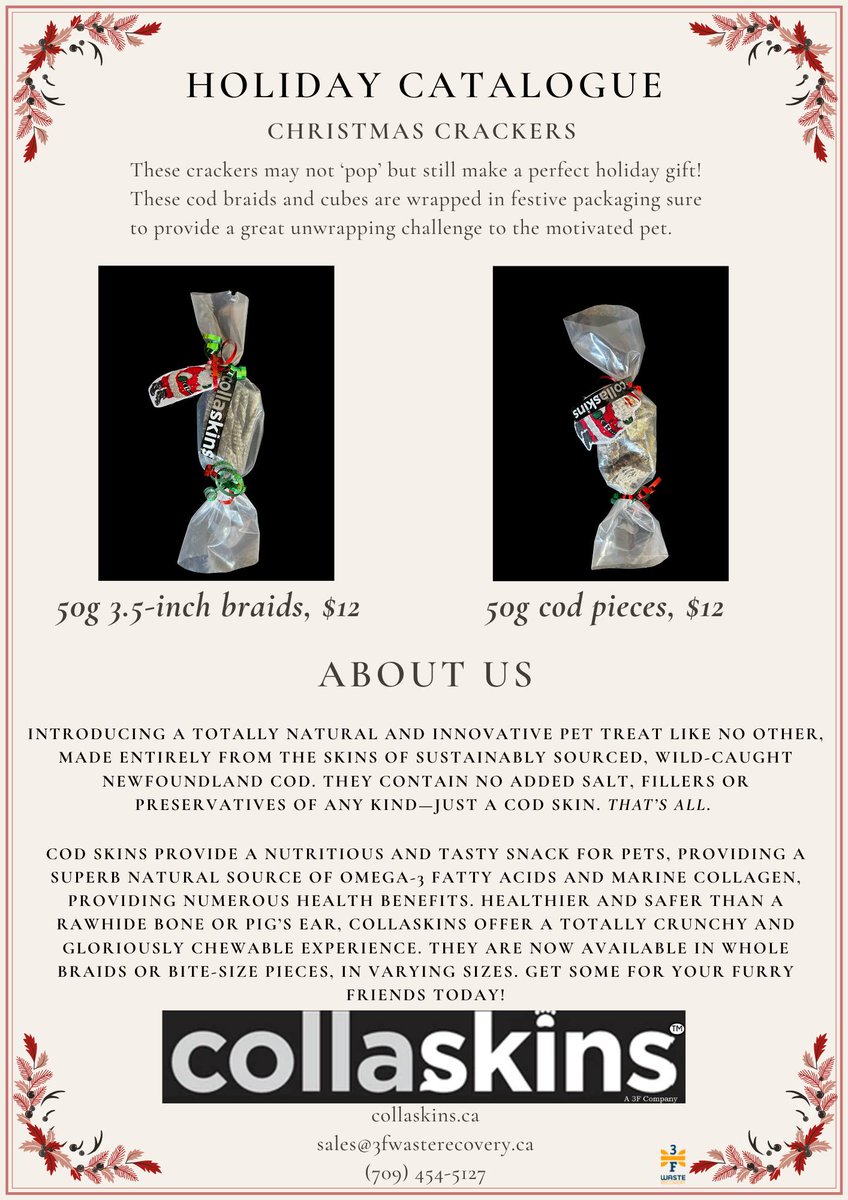 Just in time for the holidays! ❄️

Check out our holiday catalogue, offering numerous tasty treats the pet(s) in your life are sure to love! Check them out here!

Spend $50 and get 20% off with promo code CHRISTMAS now!
shopify.3fwasterecovery.ca